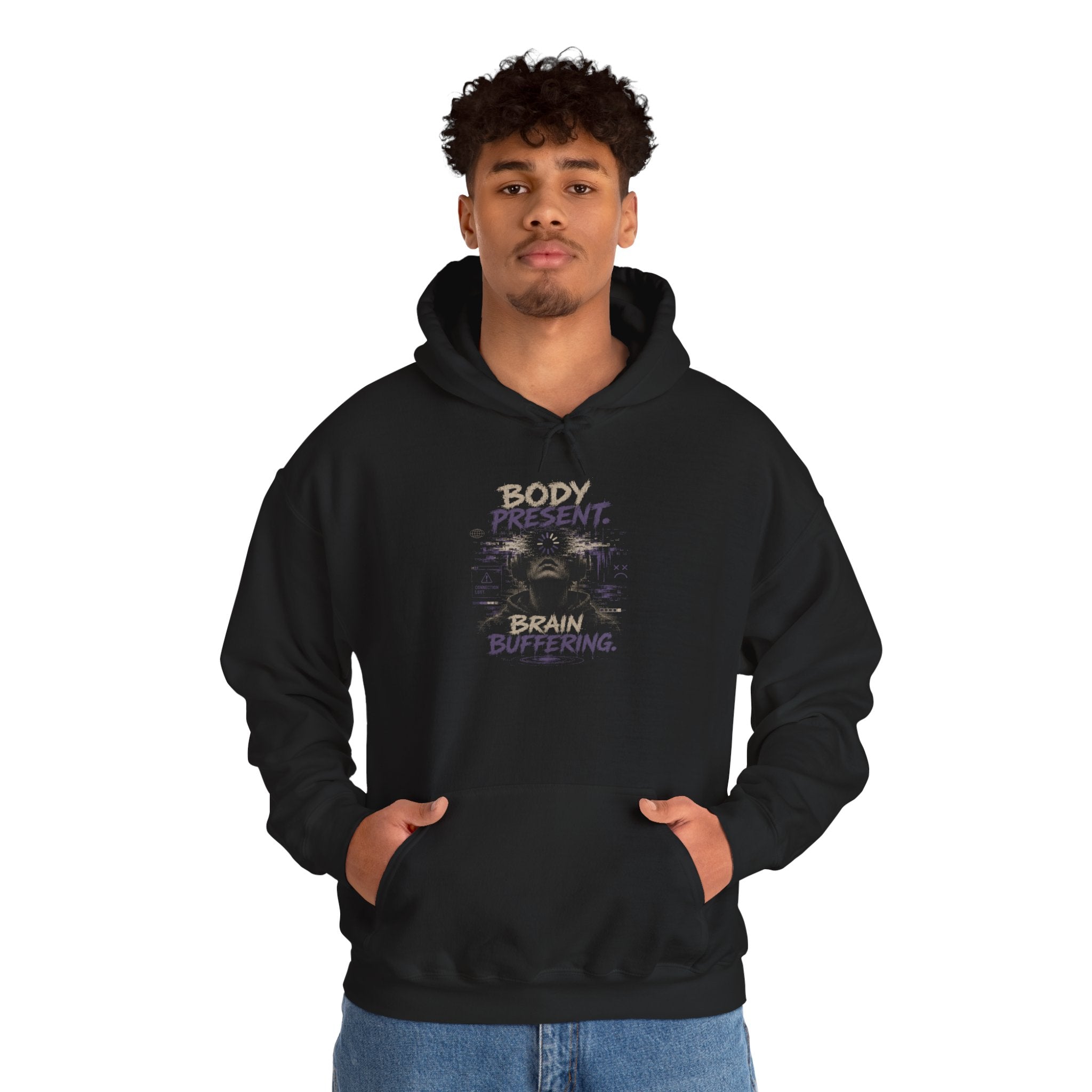 Body Present Brain Buffering Hoodie — Mindfulness Graphic Pullover
