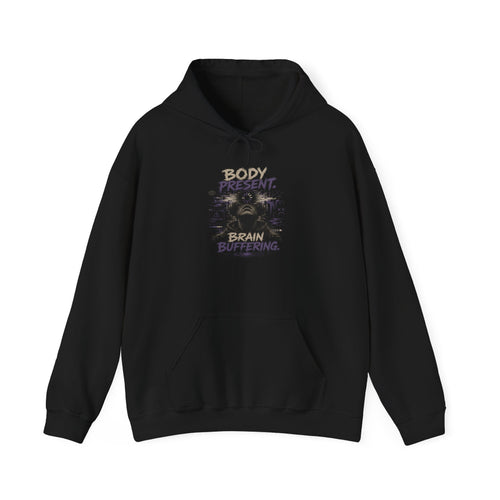 Body Present Brain Buffering Hoodie — Mindfulness Graphic Pullover